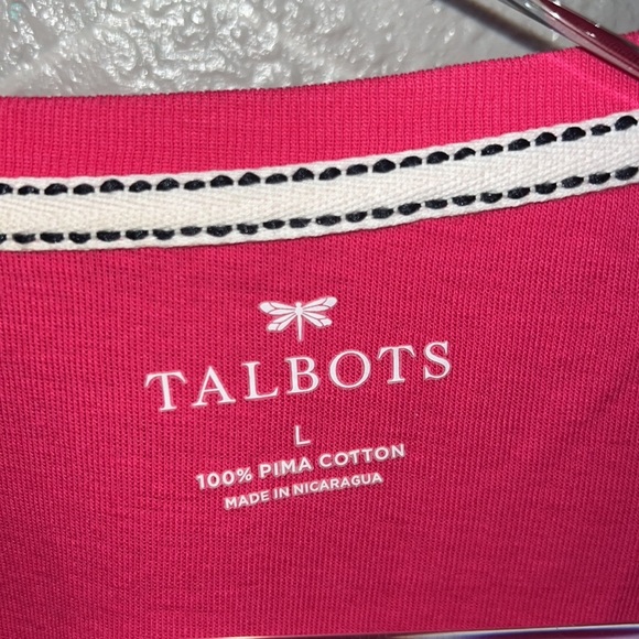 Talbots Women’s Pink 3 Quarter Inch Sleeve Top - Picture 3 of 4